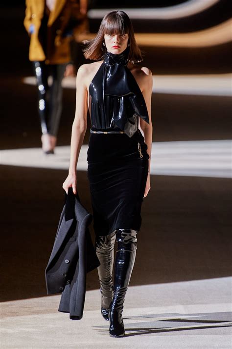 Saint Laurent Fall/Winter 2020: Power Dressing, But Make It Latex